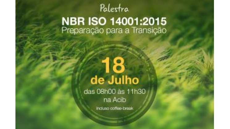 Curso ensina como se preparar para a ISO 14001:2015