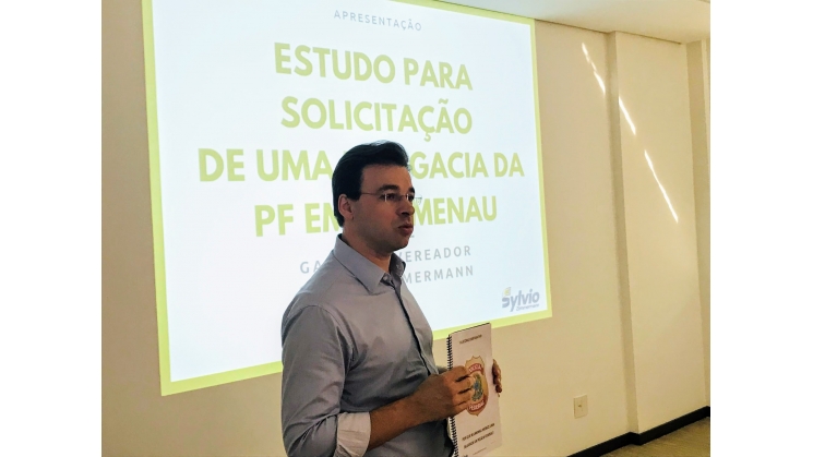 Vereador Sylvio Zimmermann apresenta ao G6 estudo para implantação de delegacia da PF em Blumenau