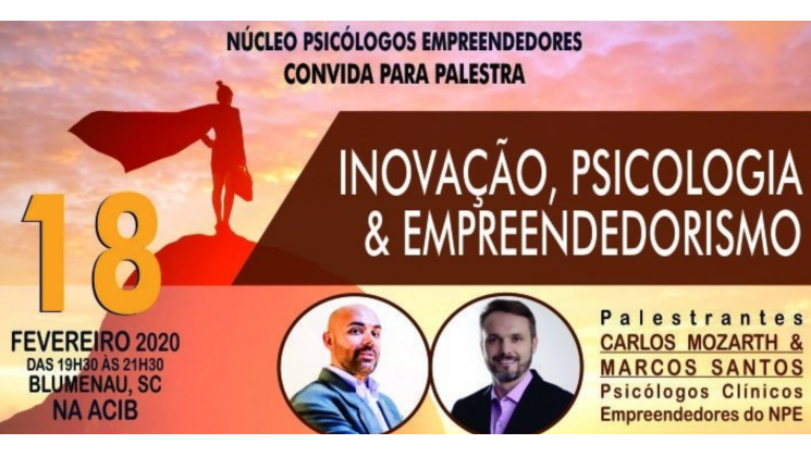 Inovação, Psicologia e Empreendedorismo são tema de palestra gratuita na Acib