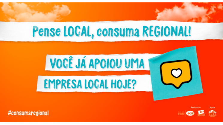 Em parceria, agência experimental de publicidade da Furb e Acib lançam campanha de incentivo ao comércio local