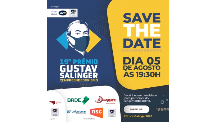 Lançamento online do 19º Prêmio Gustav Salinger será nesta quarta-feira