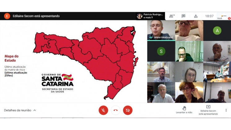 Prefeito e vice-prefeita de Blumenau participam da reunião da Acib