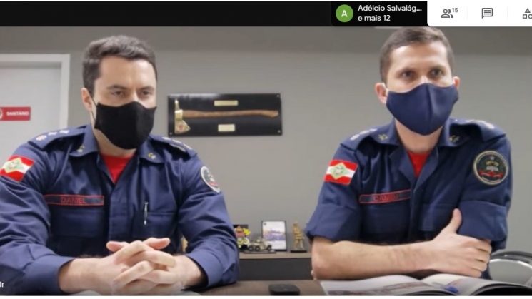 Acib recebe tenente-coronel e subcomandante do 3º Batalhão de Bombeiros Militar de Blumenau