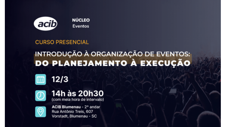Treinamento ensina introdução à organização de eventos