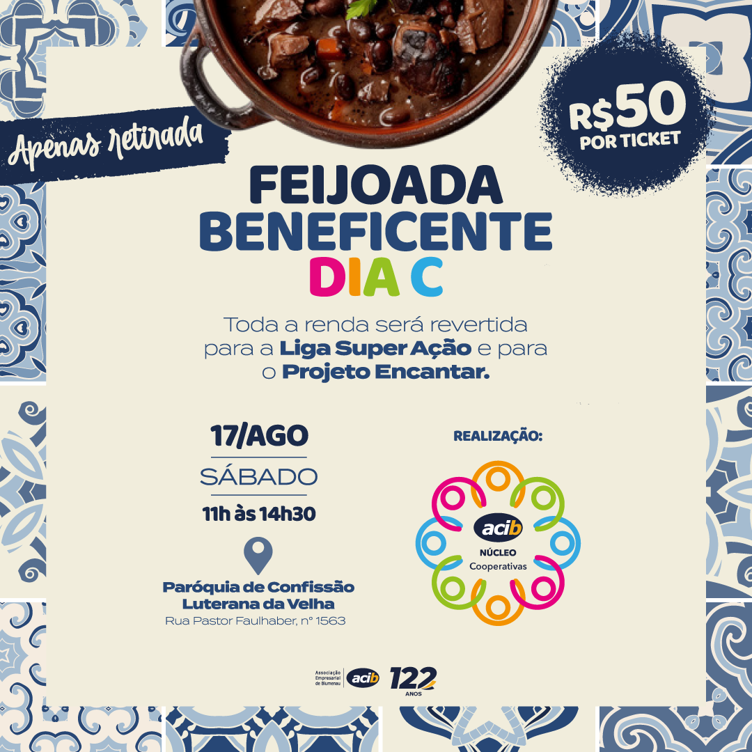 Vem aí a 1ª Feijoada Beneficente do Núcleo Cooperativas da ACIB
