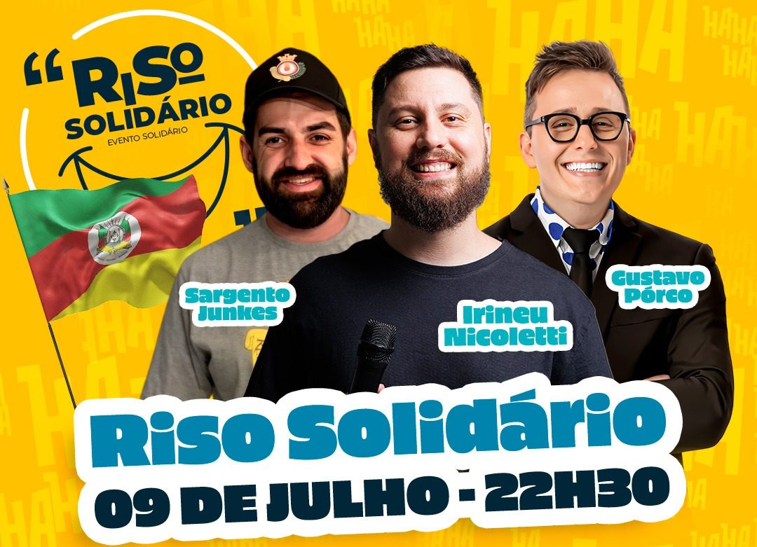 Show de comédia em prol do RS terá sessão extra
