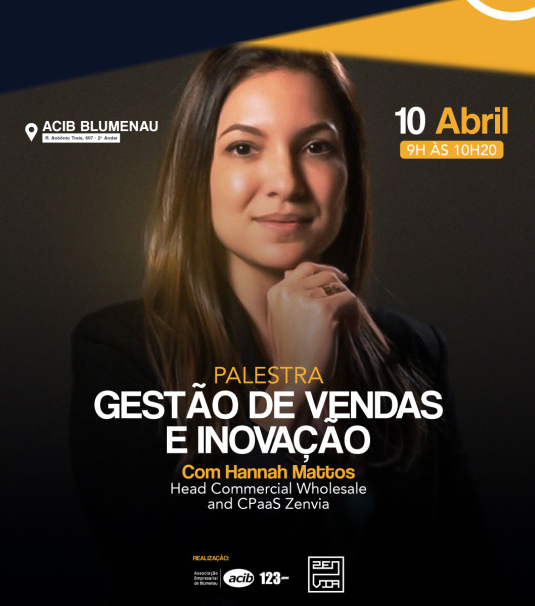 ACIB e Zenvia promovem palestra sobre Gestão de Vendas e Inovação