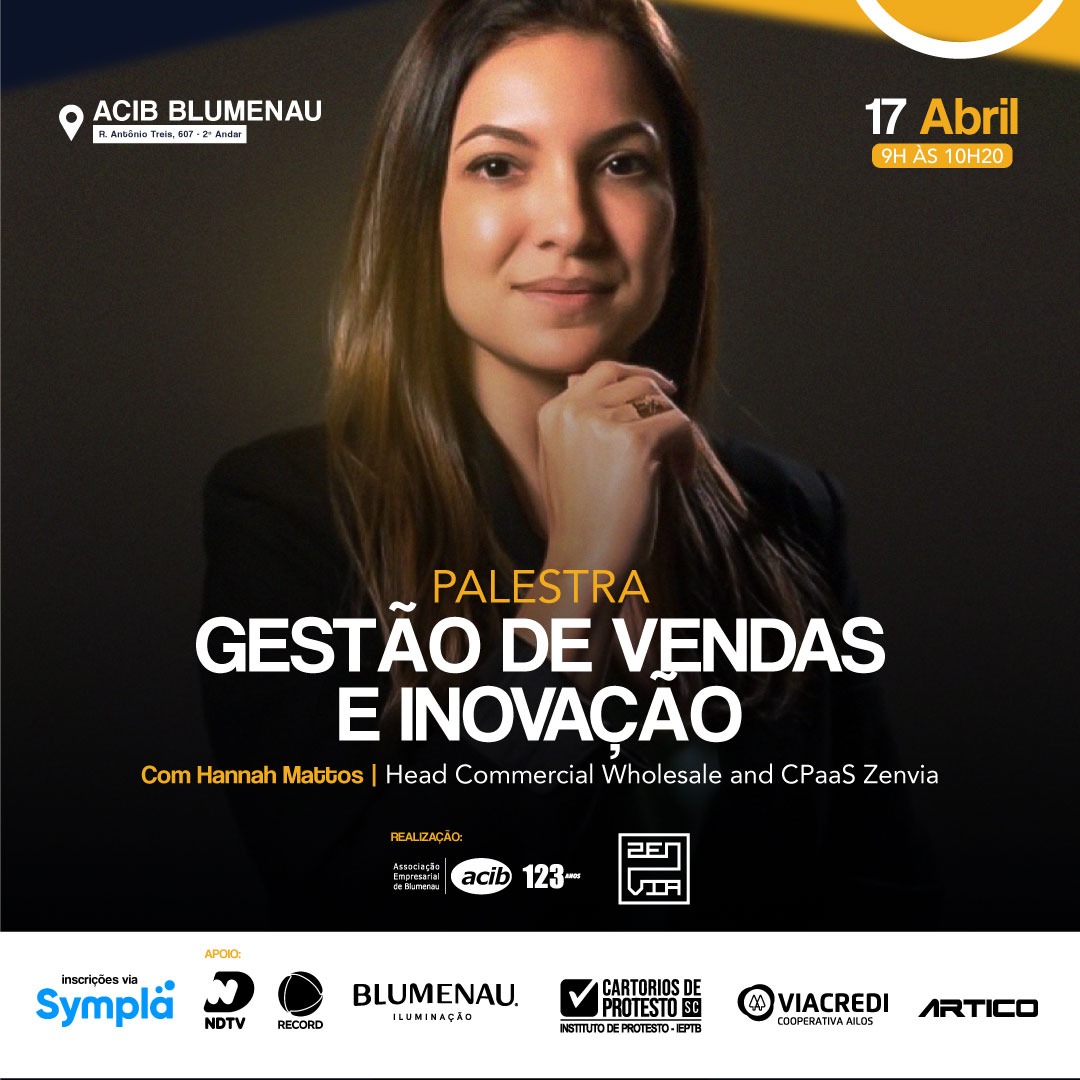 ACIB e Zenvia promovem palestra sobre Gestão de Vendas e Inovação