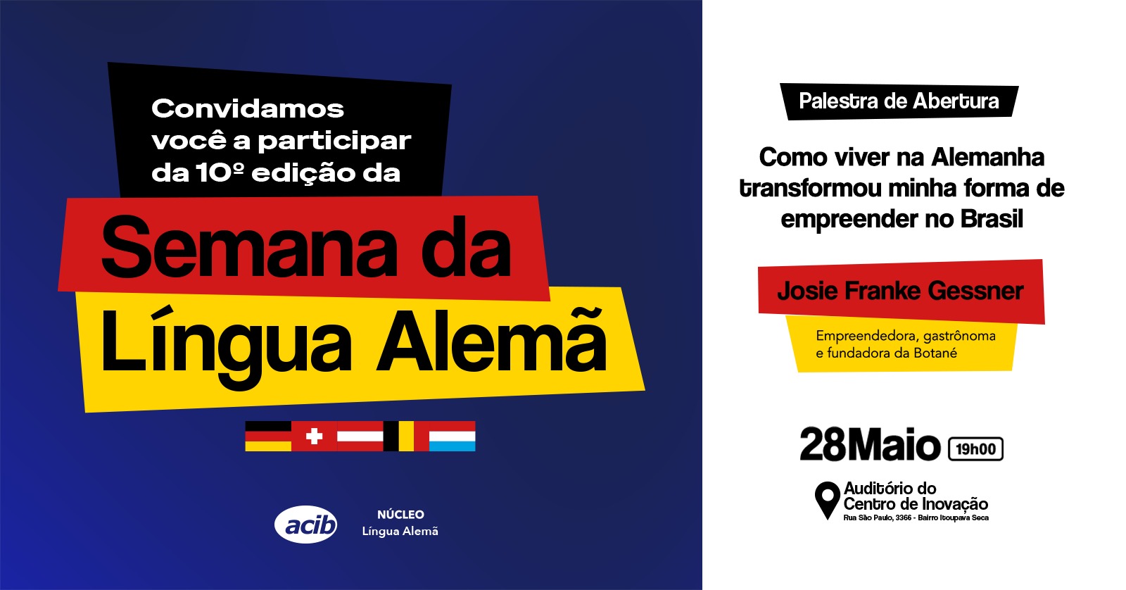 Semana da Língua Alemã abre programação em Blumenau com palestra sobre empreendedorismo e vivências na Europa