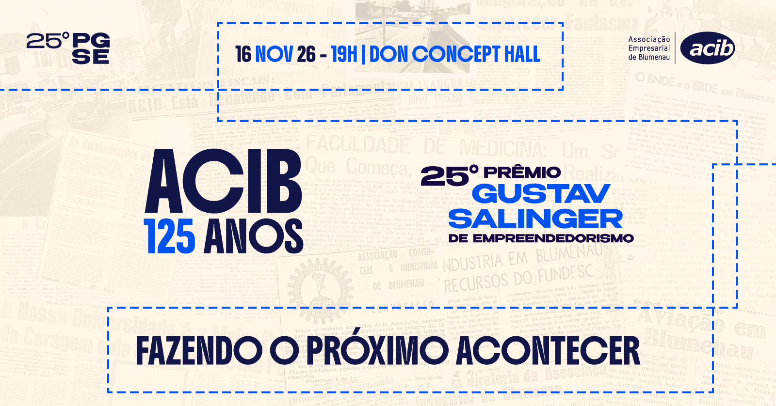 ACIB abre venda de ingressos para celebração dos 125 anos e 25º Prêmio Gustav Salinger