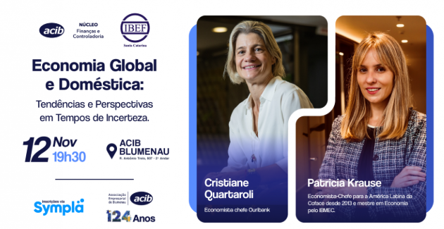 ACIB reúne economistas para analisar tendências e cenários da economia