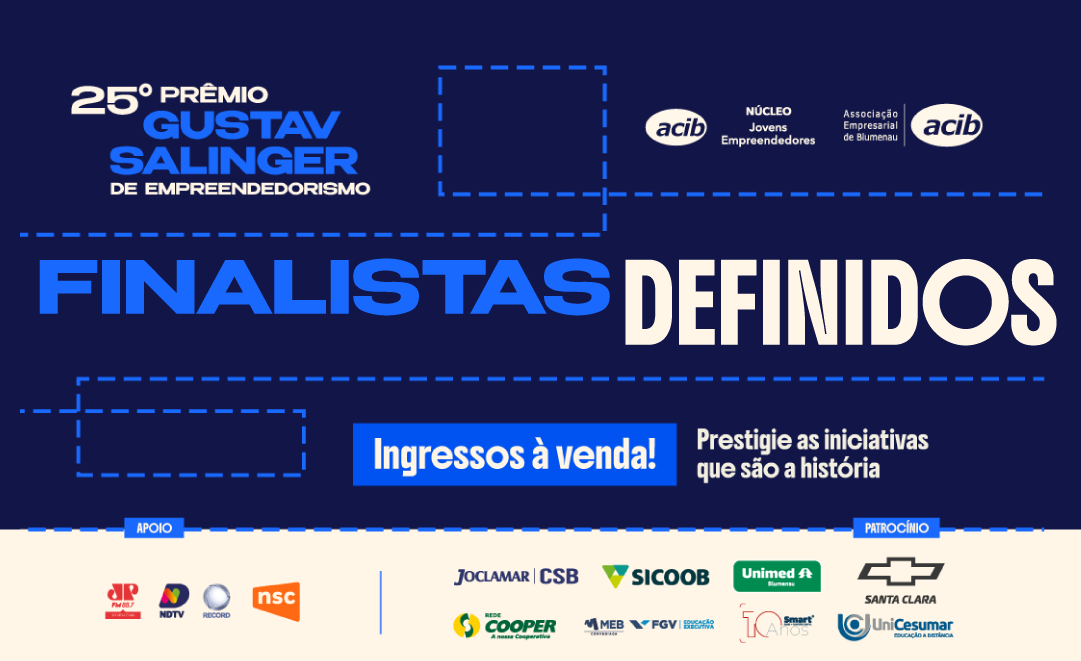Definidos os 12 finalistas do 25º Prêmio Gustav Salinger de Empreendedorismo